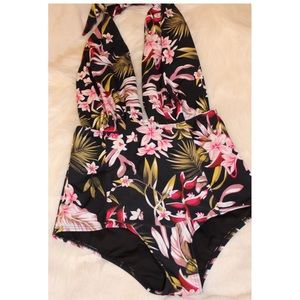 One piece bathing suit.